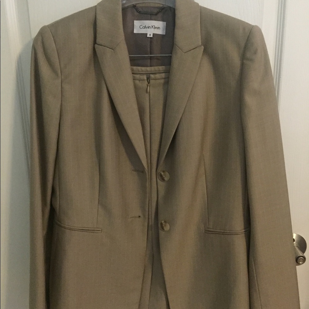 Calvin Klein blazer & skirt suit.